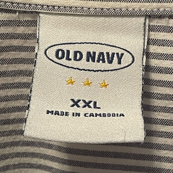 Old Navy mens long sleeve pinstriped button down shirt, size XXL - Picture 3 of 6